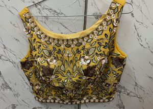 Yellow Blouse For Haldi & Mehndi