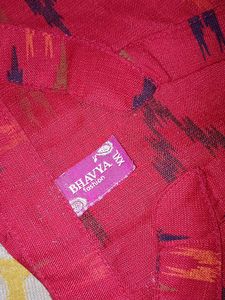 Red Printed Kurta