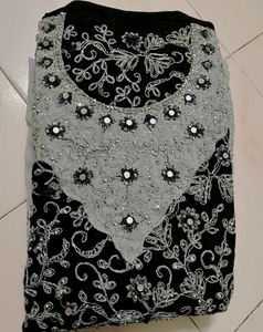 Black & Silver Embroidered Suit