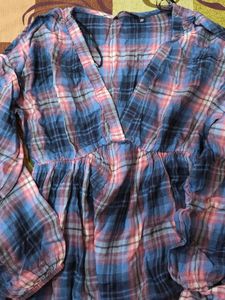 Plaid V-Neck Mini Dress from westside