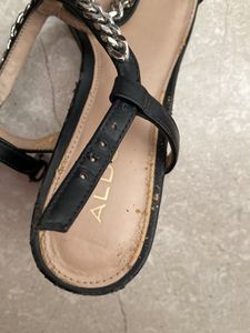 ALDO Black Chain Detail Heels
