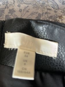 Black Faux Leather Skirt( size Eur 34 Uk 6)
