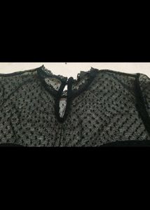 Black Lace Long Sleeve Bodysuit