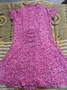 Pink Leopard Print Button-Up Dress