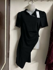Chic Black Asymmetrical Top