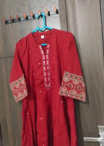 New Unused PureCotton Premium Ajrak AnarkaliSuit