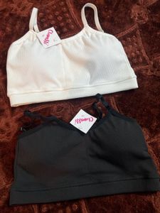 Comfortable Sports Bra 2-Pack white and black