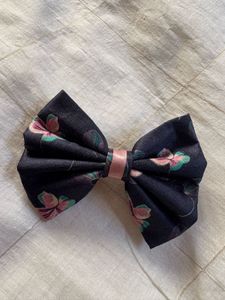 Floral Bow Hair Clip