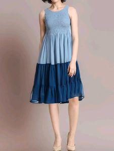 Blue Flared Dress