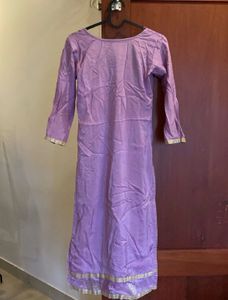 Elegant Lavender Kurta Set with Dupatta