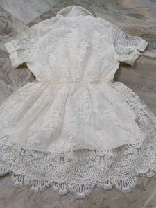 Elegant White Lace Dress