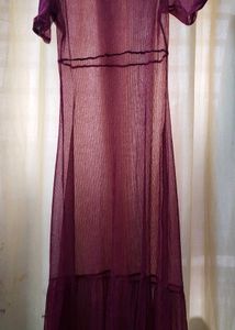 Sheer Purple Maxi Dress