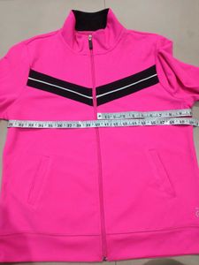 Unisex Pink Track Jacket Size L (Fit XL Too)