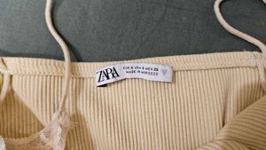 Lace Trim Butter Yellow Top