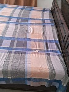 Plaid Cotton Bed Sheet