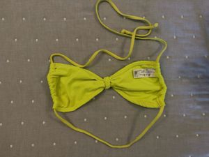 Neon Yellow Textured Bikini Top