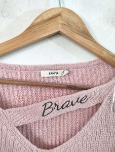 Pink Fine Knitted Sweater (WOMEN)