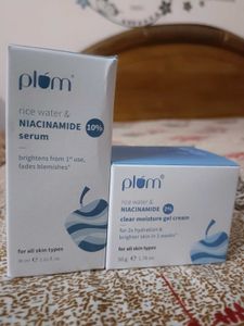 Plum Rice Water & Niacinamide Serum & Cream