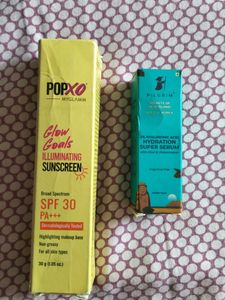 POPxo Illuminating Sunscreen & Pilgrim Serum