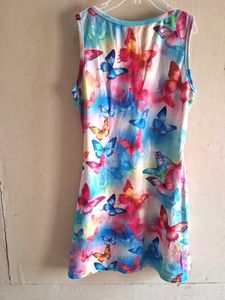 Colorful Butterfly Print Dress