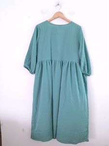 Sea Green Printed Dress (Women's)