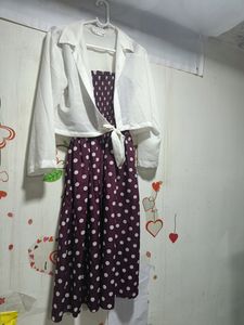 Sleave Less Dress With Jacket