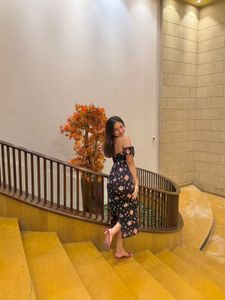 Floral Off-Shoulder Midi Dress