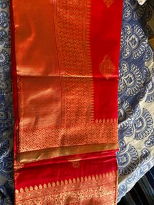 Red Kanjivaram Saree Attach Blouse