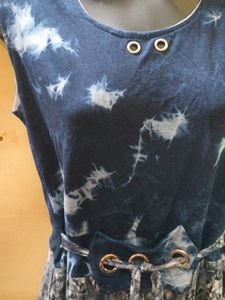 Simple Sleeveless Blue Dress For Womens