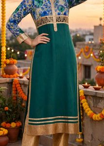 Elegant Emerald Kurta Set