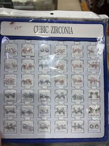 Cubic Zirconia Earrings Set of 2 pick any