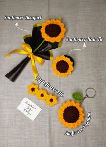 Crocheted Sunflower Set