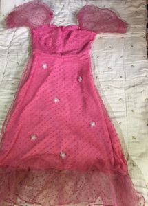 Sunnary cute pink girls designed aesthetic dress