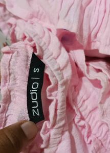 Pink Ruffle One-Shoulder Dress