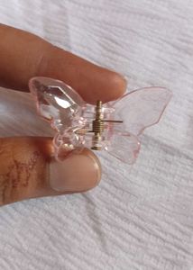 Cute Pink Butterfly Hair Clip