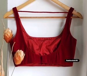 velvet backless blouse padded