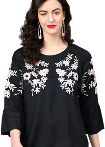 Black Embrioded Top