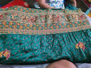 Embroidered Green Saree