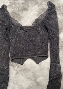 Sheer Lace Corset Top
