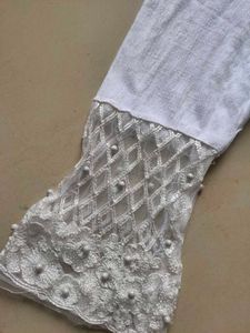 White Embroidered Salwar Pants