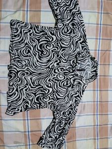 Black &amp; White Patterned shirt
