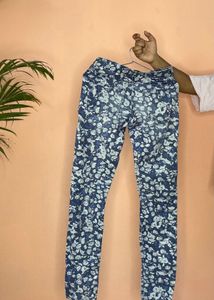 Floral Print Skinny Jeans