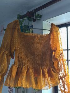 Smocked Puff Sleeve Top