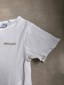 Pancoat White Textured T-Shirt