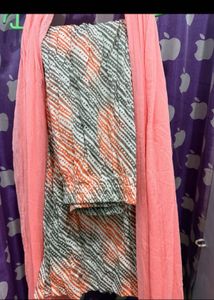 Elegant Printed Kurta with Dupatta Set