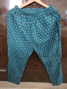 Elegant Teal Printed Kurta pants set