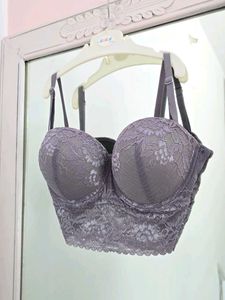 Clovia Balconette Bralette in Dark Grey