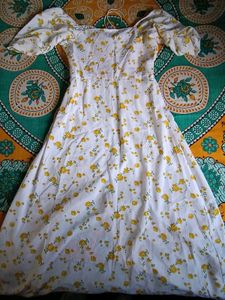 Summer Floral Slit Dress (S)