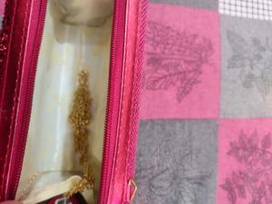 Sparkling Red Beaded Clutch Bag