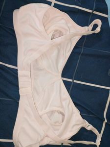 Two Maternity Nursing Bras, White And Beige, 38B